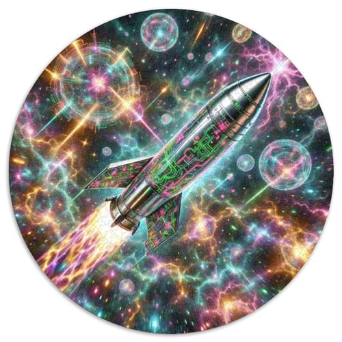 Rocket 1000 Stück Puzzle Verringerter Druck Raumfahrzeug Rundes Puzzle Spiele Wand Dekoration Geschenk (67.5x67.5cm)​ von XDDBYUIZP