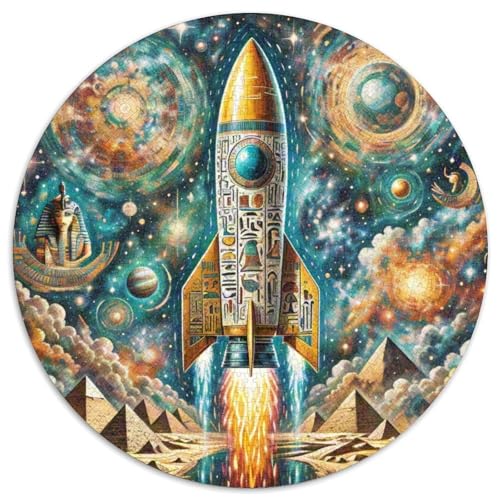 Rocket 1000 Stück Puzzle Verringerter Druck Raumfahrzeug Rundes Puzzle Spiele Wand Dekoration Geschenk (67.5x67.5cm)​ von XDDBYUIZP