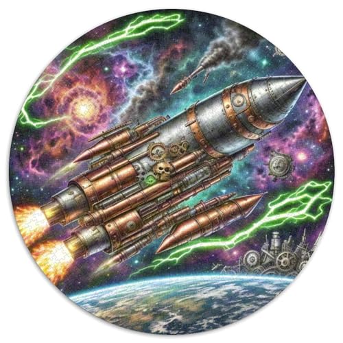 Rocket 1000 Stück Puzzle Verringerter Druck Raumfahrzeug Rundes Puzzle Spiele Wand Dekoration Geschenk (67.5x67.5cm)​ von XDDBYUIZP