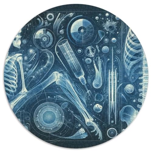 Röntgenstrahlung 1000 Stück Puzzles Stressabbau Spielzeug Für Familienpuzzle Rund Puzzle Puzzle-Spiele Wand Dekoration Geschenk (67.5x67.5cm) von XDDBYUIZP