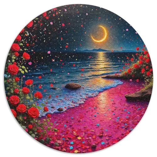 Rose 1000 Stück Puzzles Circular Puzzle Puzzle-Spiele Wand Dekoration Geschenk (67.5x67.5cm) von XDDBYUIZP