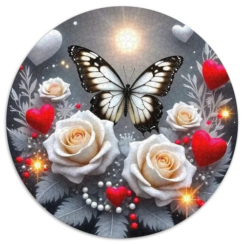 Rose 1000 Stück Puzzles VerringerterDruck Circular Puzzles Puzzle-Spiele Wand Dekoration Geschenk (67.5x67.5cm) von XDDBYUIZP