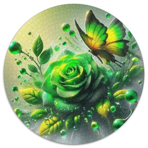 Rose 1000 Stück Puzzles VerringerterDruck Circular Puzzles Puzzle-Spiele Wand Dekoration Geschenk (67.5x67.5cm) von XDDBYUIZP