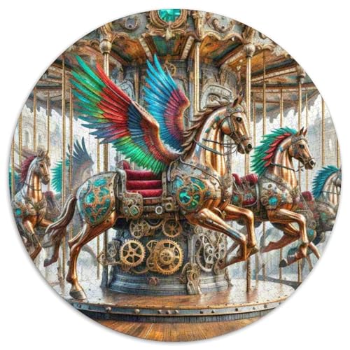 Rotierende Trojaner 1000 PCS Puzzles Stressabbau-Spielzeug Für Erwachsene Kinder schön Circular Puzzle-Spiele Wand DekoRatteteion Geschenk (67.5x67.5cm)​ von XDDBYUIZP