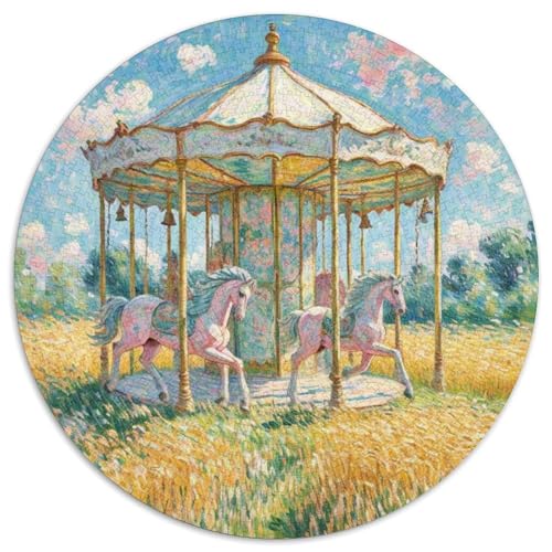 Rotierende Trojaner 1000 PCS Puzzles Stressabbau-Spielzeug Für Erwachsene Kinder schön Runden Puzzle-Spiele Wand DekoRatteteion Geschenk (67.5x67.5cm) von XDDBYUIZP