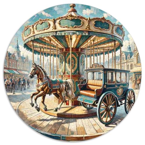 Rotierende Trojaner 1000 Stück Puzzle Stressabbau Spielzeug Für Familienpuzzle schön Circular Puzzle-Spiele Wand DekoRatteteion Geschenk (67.5x67.5cm)​ von XDDBYUIZP