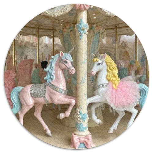 Rotierende Trojaner 1000 Stück Puzzle VerringerterDruck schön Circular Puzzle-Spiele Wand DekoRatteteion Geschenk (67.5x67.5cm)​ von XDDBYUIZP