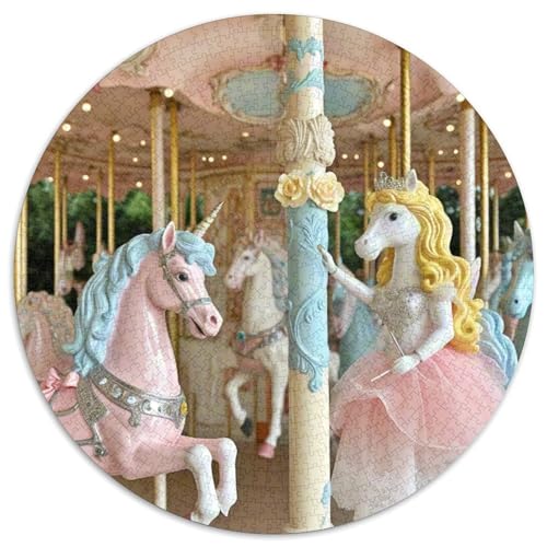 Rotierende Trojaner 1000 Stück Puzzle VerringerterDruck schön Circular Puzzle-Spiele Wand DekoRatteteion Geschenk (67.5x67.5cm)​ von XDDBYUIZP