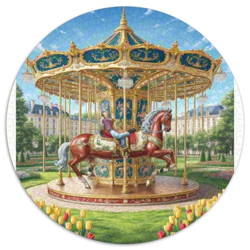 Rotierende Trojaner 1000 Stück Puzzle VerringerterDruck schön Circular Puzzle-Spiele Wand DekoRatteteion Geschenk (67.5x67.5cm)​ von XDDBYUIZP