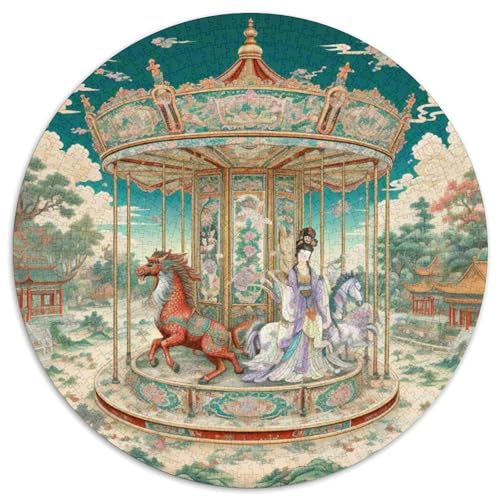 Rotierende Trojaner 1000 Stück Puzzle VerringerterDruck schön Rundes Puzzle-Spiele Wand DekoRatteteion Geschenk (67.5x67.5cm)​ von XDDBYUIZP