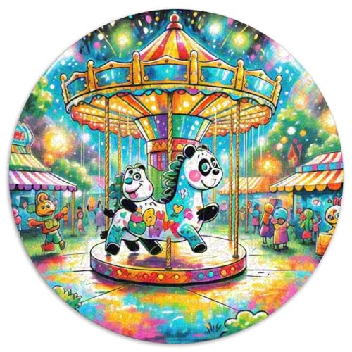 Rotierende Trojaner 1000 Stück Puzzles VerringerterDruck schön Circular Puzzle-Spiele Wand DekoRatteteion Geschenk (67.5x67.5cm)​ von XDDBYUIZP