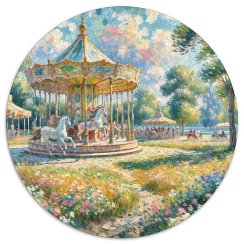 Rotierende Trojaner 1000 Stück Puzzles VerringerterDruck schön Circular Puzzle-Spiele Wand DekoRatteteion Geschenk (67.5x67.5cm)​ von XDDBYUIZP