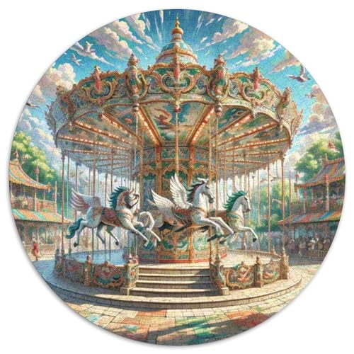 Rotierende Trojaner 1000 Stück Puzzles VerringerterDruck schön Circular Puzzle-Spiele Wand DekoRatteteion Geschenk (67.5x67.5cm)​ von XDDBYUIZP