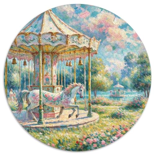 Rotierende Trojaner 1000 Stück Puzzles VerringerterDruck schön Rund Puzzle-Spiele Wand DekoRatteteion Geschenk (67.5x67.5cm)​ von XDDBYUIZP