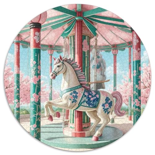 Rotierende Trojaner 1000 Stück Puzzles VerringerterDruck schön Rund Puzzle-Spiele Wand DekoRatteteion Geschenk (67.5x67.5cm)​ von XDDBYUIZP