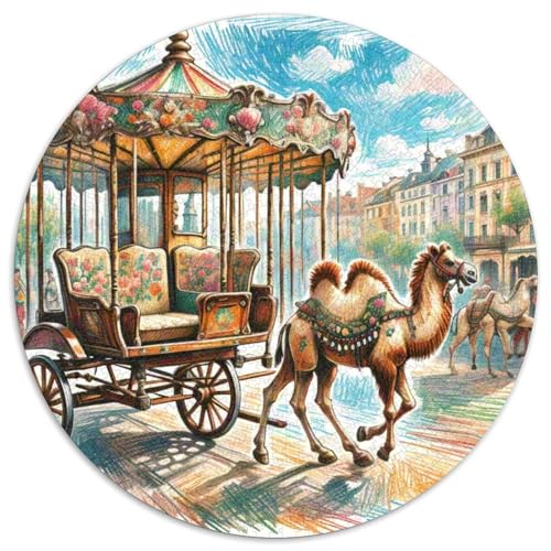 Rotierende Trojaner 1000 Stück Puzzles VerringerterDruck schön Runden Puzzle-Spiele Wand DekoRatteteion Geschenk (67.5x67.5cm)​ von XDDBYUIZP