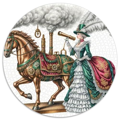 Rotierende Trojaner 1000 Stück Puzzles VerringerterDruck schön Runden Puzzle-Spiele Wand DekoRatteteion Geschenk (67.5x67.5cm)​ von XDDBYUIZP