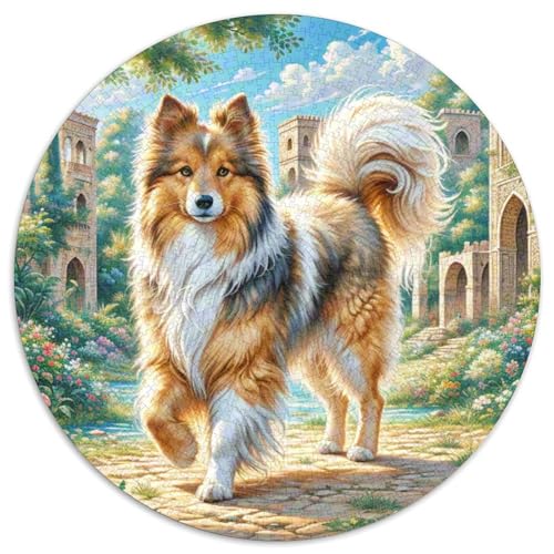 Saluki 1000 Stück Puzzles Stressabbau Spielzeug Für Familienpuzzle Runden Puzzle Puzzle-Spiele Wand Dekoration Geschenk (67.5x67.5cm) von XDDBYUIZP