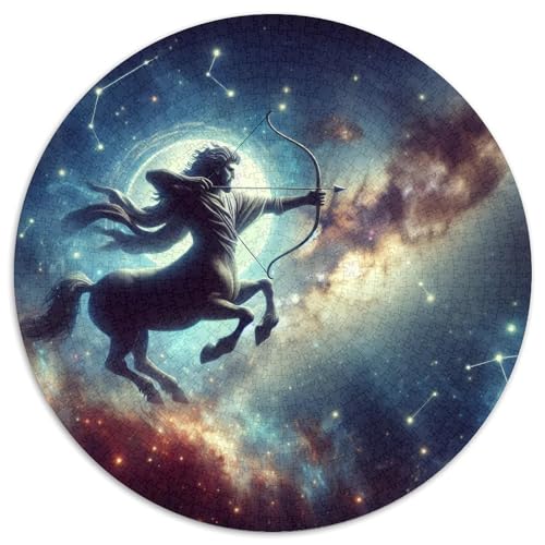 Schützen 1000 Stück Puzzles VerringerterDruck Circular Puzzles Puzzle-Spiele Wand Dekoration Geschenk (67.5x67.5cm) von XDDBYUIZP
