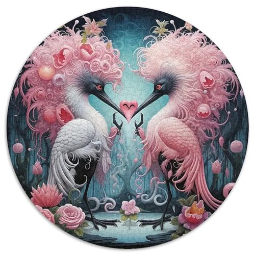 Schwan 1000 Stück Puzzles Circular Puzzle Puzzle-Spiele Wand Dekoration Geschenk (67.5x67.5cm) von XDDBYUIZP