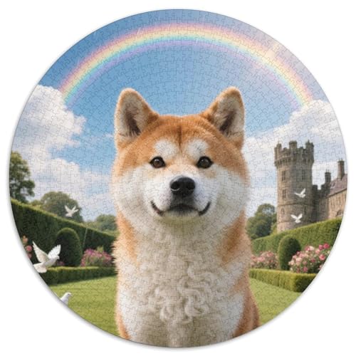 Shiba Inu 1000 Stück Puzzle Stressabbau-Spielzeug Für Erwachsene Kinder Süße Haustiere Circular Puzzle Puzzle-Spiele Wand Dekoration Geschenk 1000pcs (67.5x67.5cm) von XDDBYUIZP