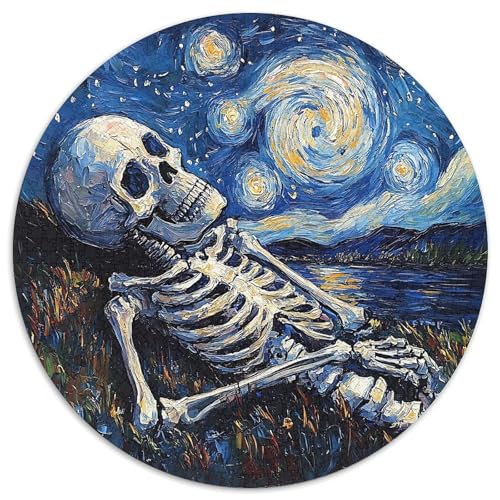 Skeleton 1000 Stück Puzzle Stressabbau Spielzeug Für Familien Rundes Puzzle Spiele Wand Dekoration Geschenk (67.5x67.5cm)​ von XDDBYUIZP