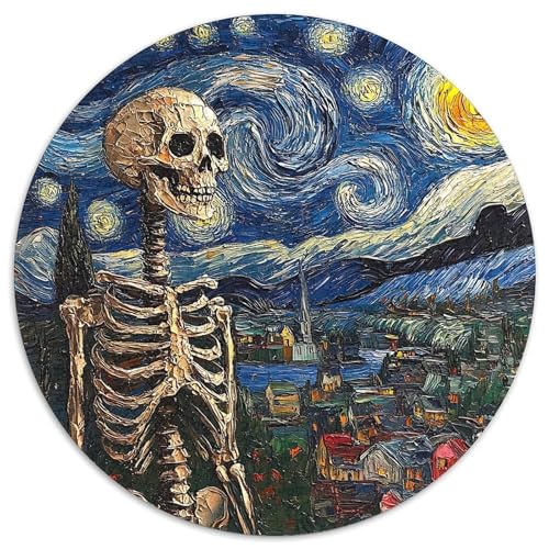Skeleton 1000 Stück Puzzle Stressabbau-Spielzeug Für Erwachsene Kinder Rundes Puzzle Spiele Wand Dekoration Geschenk (67.5x67.5cm)​ von XDDBYUIZP