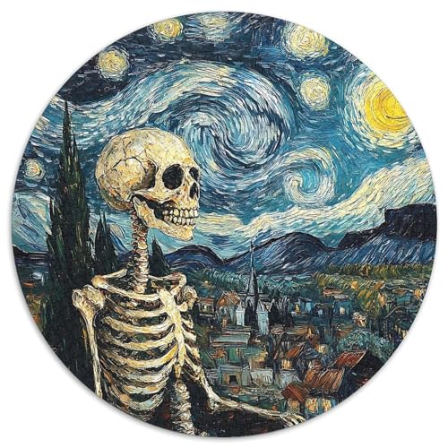 Skeleton 1000 Stück Puzzle Stressabbau-Spielzeug Für Erwachsene Kinder Rundes Puzzle Spiele Wand Dekoration Geschenk (67.5x67.5cm)​ von XDDBYUIZP
