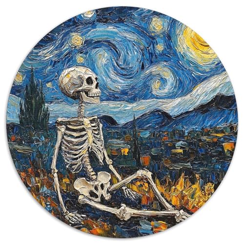 Skeleton 1000 Stück Puzzle Stressabbau Spielzeug Für Familien Rundes Puzzle Spiele Wand Dekoration Geschenk (67.5x67.5cm)​ von XDDBYUIZP