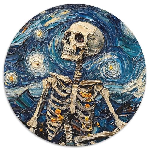 Skeleton 1000 Stück Puzzle Verringerter Druck Rundes Puzzle Spiele Wand Dekoration Geschenk (67.5x67.5cm)​ von XDDBYUIZP