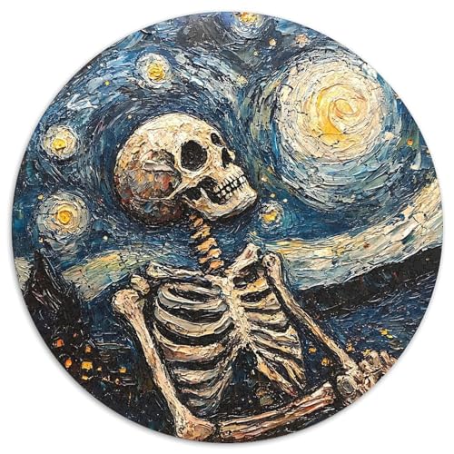 Skeleton 1000 Stück Puzzle Verringerter Druck Rundes Puzzle Spiele Wand Dekoration Geschenk (67.5x67.5cm)​ von XDDBYUIZP