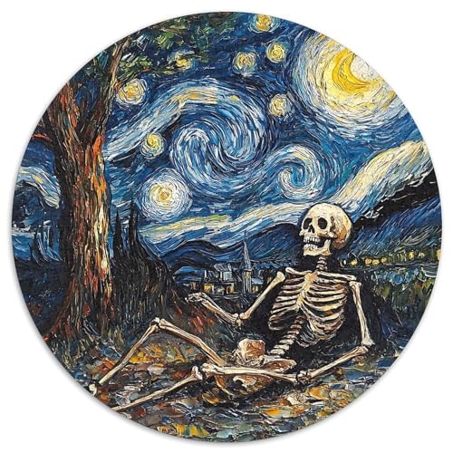 Skeleton 1000 Stück Puzzle Verringerter Druck Rundes Puzzle Spiele Wand Dekoration Geschenk (67.5x67.5cm)​ von XDDBYUIZP