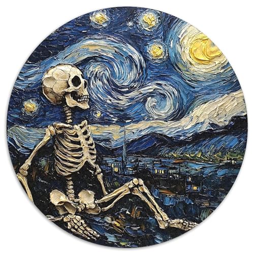 Skeleton 1000 Stück Puzzle Verringerter Druck Rundes Puzzle Spiele Wand Dekoration Geschenk (67.5x67.5cm)​ von XDDBYUIZP
