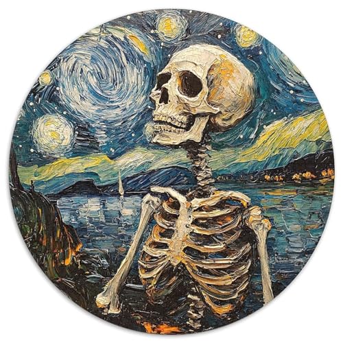 Skeleton 1000 Stück Puzzle Für Erwachsene Und Kinder Rundes Puzzle Spiele Wand Dekoration Geschenk (67.5x67.5cm)​ von XDDBYUIZP