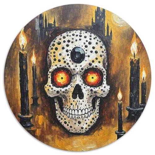 Skelett 1000 Stück Puzzle Stressabbau Spielzeug Für Familienpuzzle Thriller Circular Puzzles Puzzle-Spiele Wand Dekoration Geschenk 1000pcs (67.5x67.5cm) von XDDBYUIZP