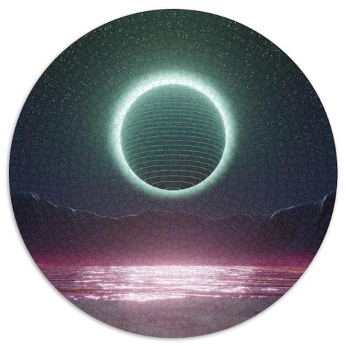 Sonnenfinsternis 1000 Stück Puzzle VerringerterDruck Circular Puzzles Puzzle-Spiele Wand Dekoration Geschenk (67.5x67.5cm) von XDDBYUIZP