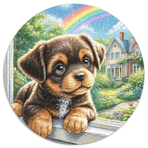 Spielzeug Manchester Terrier 1000 PCS Puzzles Stressabbau Spielzeug Für Familienpuzzle Runden Puzzle Puzzle-Spiele Wand Dekoration Geschenk (67.5x67.5cm) von XDDBYUIZP