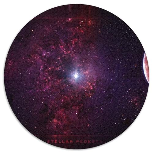 Star Reise 1000 Stück Puzzles Stressabbau-Spielzeug Für Erwachsene Kinder Rund Puzzle Puzzle-Spiele Wand Dekoration Geschenk (67.5x67.5cm) von XDDBYUIZP