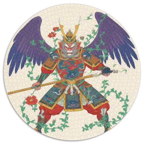 Sun Wukong 1000 Stück Puzzle Stressabbau Spielzeug Für Familien Mythologie Rundes Puzzle Spiele Wand Dekoration Geschenk (67.5x67.5cm)​ von XDDBYUIZP