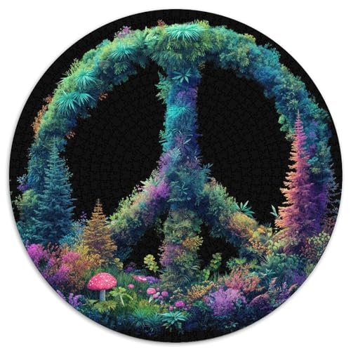 Symbol des Friedens 1000 Stück Puzzles Circular Puzzle Puzzle-Spiele Wand Dekoration Geschenk (67.5x67.5cm) von XDDBYUIZP
