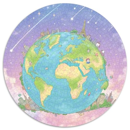The Earth 1000 PCS Puzzles Stressabbau-Spielzeug Für Erwachsene Kinder Planet Rund Puzzle Puzzle-Spiele Wand Dekoration Geschenk 1000pcs (67.5x67.5cm) von XDDBYUIZP