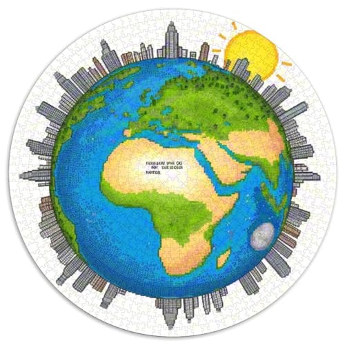 The Earth 1000 Stück Puzzle Für Erwachsene Und Kinder Planet Rundes Puzzle Spiele Wand Dekoration Geschenk (67.5x67.5cm)​ von XDDBYUIZP