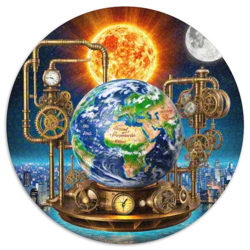 The Earth 1000 Stück Puzzle Stressabbau-Spielzeug Für Erwachsene Kinder Planet Circular Puzzles Puzzle-Spiele Wand Dekoration Geschenk 1000pcs (67.5x67.5cm) von XDDBYUIZP