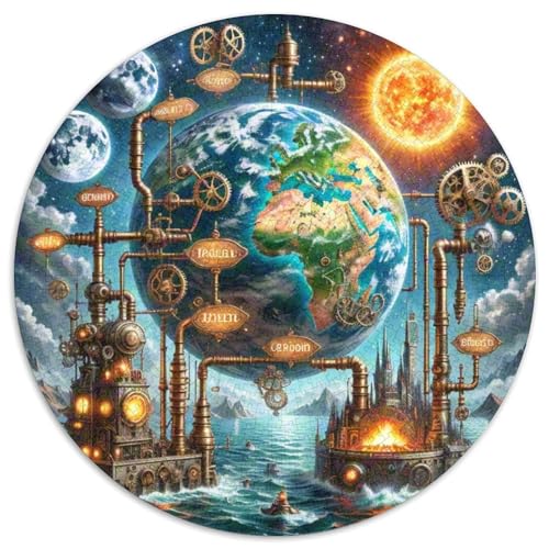 The Earth 1000 Stück Puzzles Stressabbau-Spielzeug Für Erwachsene Kinder Planet Rund Puzzle Puzzle-Spiele Wand Dekoration Geschenk 1000pcs (67.5x67.5cm) von XDDBYUIZP