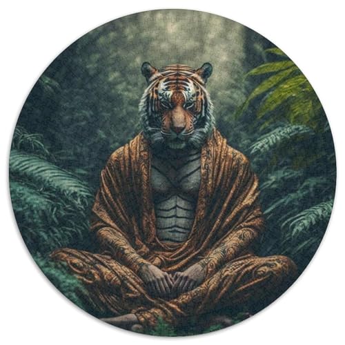 Tiger 1000 Stück Puzzles Für Erwachsene Und Kinder Jahren Tier Runden Puzzle Puzzle-Spiele Wand Dekoration Geschenk 1000pcs (67.5x67.5cm) von XDDBYUIZP