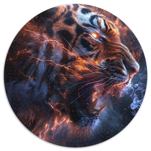 Tiger 1000 Stück Puzzles Für Erwachsene Und Kinder Jahren Tier Runden Puzzle Puzzle-Spiele Wand Dekoration Geschenk 1000pcs (67.5x67.5cm) von XDDBYUIZP
