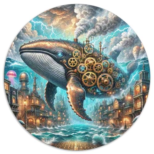 Wal 1000 Stück Puzzle VerringerterDruck Ozeanriesen Circular Puzzle Puzzle-Spiele Wand Dekoration Geschenk (67.5x67.5cm) von XDDBYUIZP