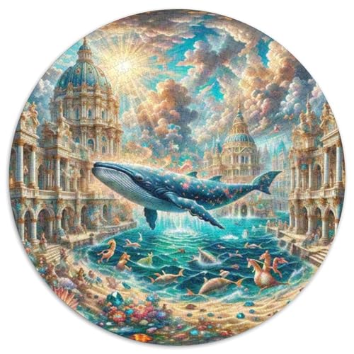 Wal 1000 Stück Puzzles VerringerterDruck Ozeanriesen Circular Puzzles Puzzle-Spiele Wand Dekoration Geschenk (67.5x67.5cm) von XDDBYUIZP