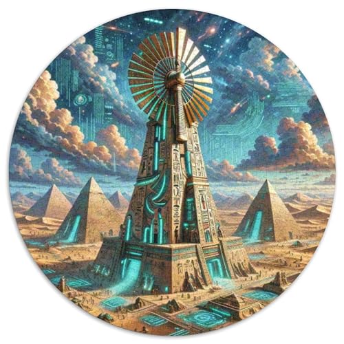Windmühle 1000 PCS Puzzle Stressabbau-Spielzeug Für Erwachsene Kinder schön Circular Puzzle-Spiele Wand DekoRatteteion Geschenk (67.5x67.5cm)​ von XDDBYUIZP