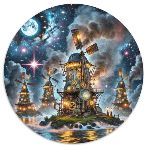 Windmühle 1000 PCS Puzzle Stressabbau-Spielzeug Für Erwachsene Kinder schön Circular Puzzle-Spiele Wand DekoRatteteion Geschenk (67.5x67.5cm)​ von XDDBYUIZP